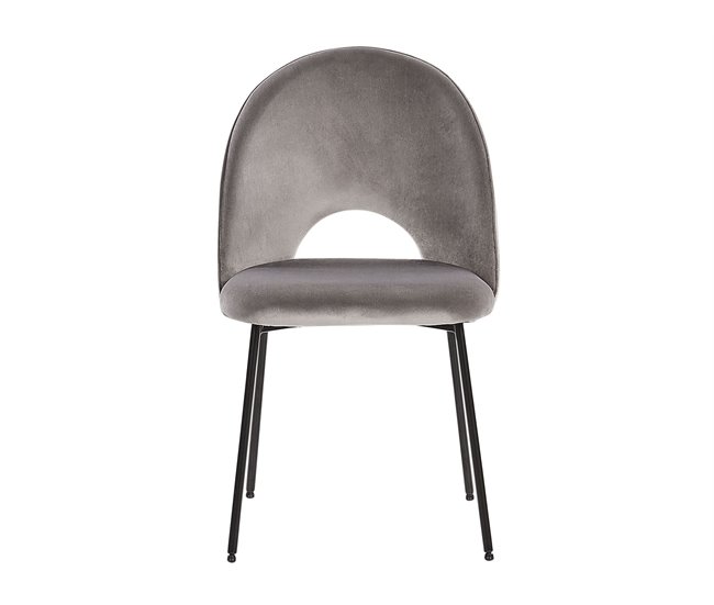 Beliani Silla de comedor COVELO Gris