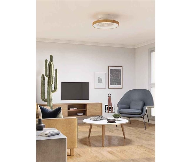 Ventilador De Techo Acrilico Serie Tibet Mini Marron
