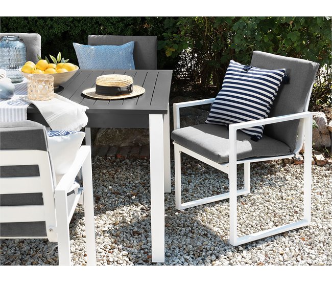 Beliani Silla de jardín PANCOLE Gris