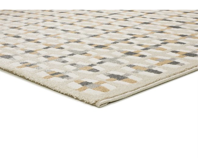 Alfombra geométrica con relieve BARESA - ATTICGO 80x150 Multicolor