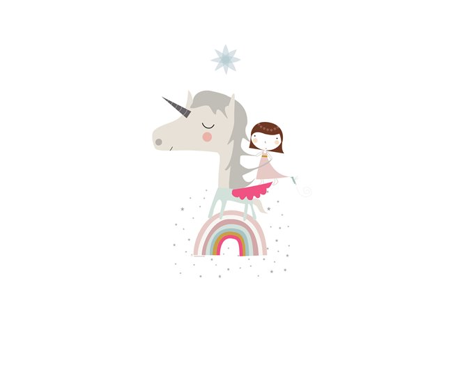 FUNDA NÓRDICA CUNA/MAXICUNA UNICORN WHITE 