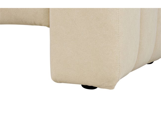 Beliani Chaise longue derecho Terciopelo LANNILS Beige