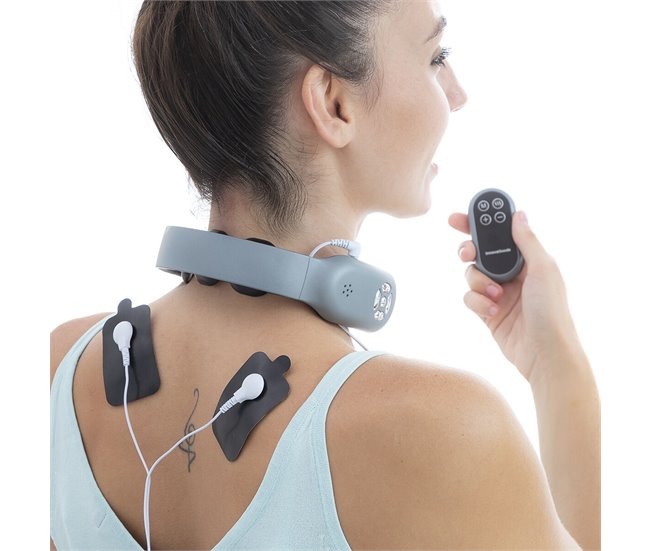 Masajeador Cervical Recargable con Mando Negro