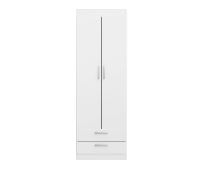 Armario Ropero 2 Puerta - 2 Cajones, Blanco