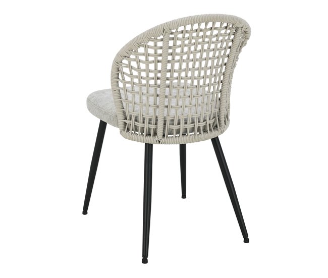 Silla tapizada en tela gris SUKI Gris