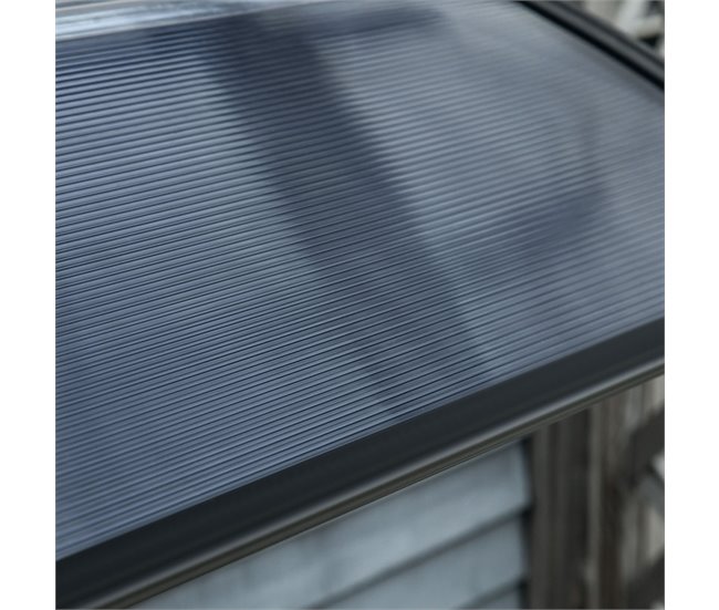 Marquesina Exterior Policarbonato Outsunny Negro