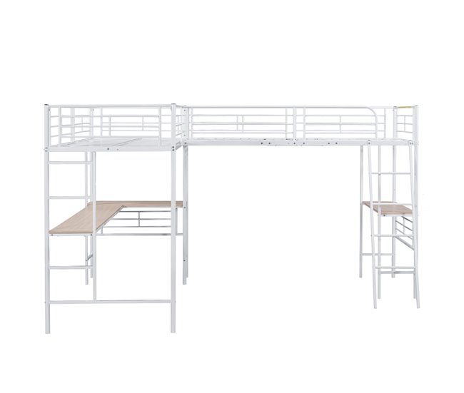 Cama alta para niños 206x298 Blanco