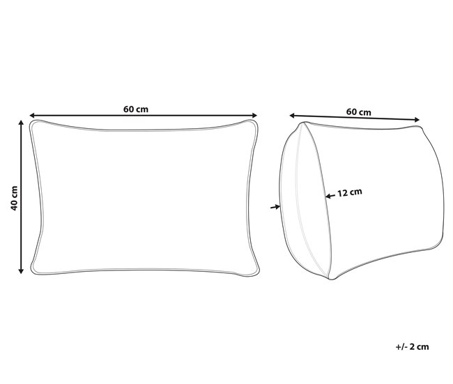 Beliani Cojín decorativo TALYA 40x60 Verde