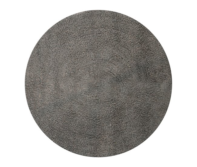 Alfombra de Baño Circular 57x57 Gris Oscuro