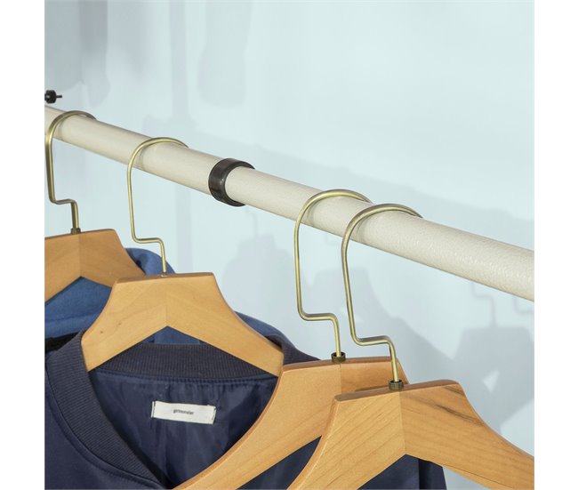 Perchero de Ropa Telescópico Altura Ajustable KLS04 SoBuy Blanco