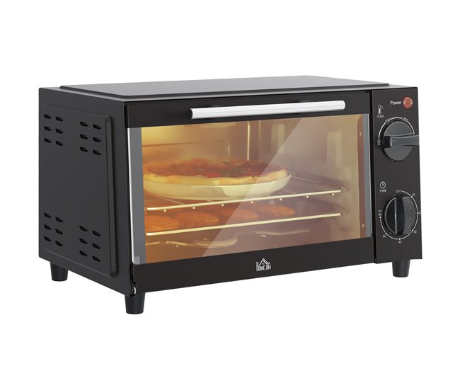 Horno Eléctrico Metal HOMCOM, hogar - cocina Negro