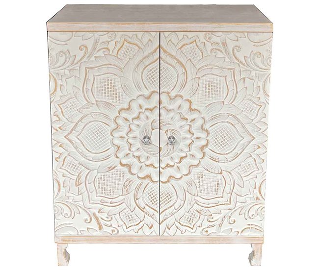 Armario de madera de 2 puertas Blanco