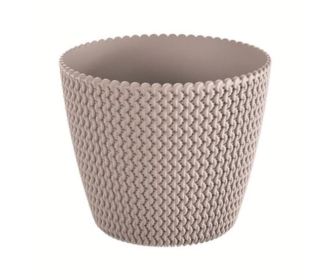 2x Maceta redonda 11,5L Prosperplast Splofy Marron Claro