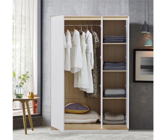 Armario Ropero Bastheim 120 Blanco