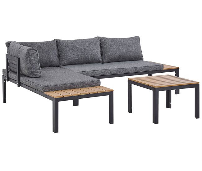 Beliani Conjunto longue PIENZA Negro