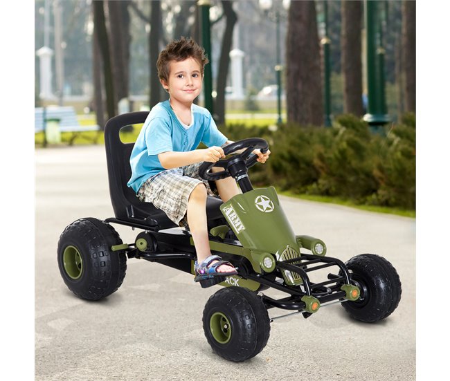 Go-Kart a Pedales para Niño Hierro, plástico HOMCOM Multicolor