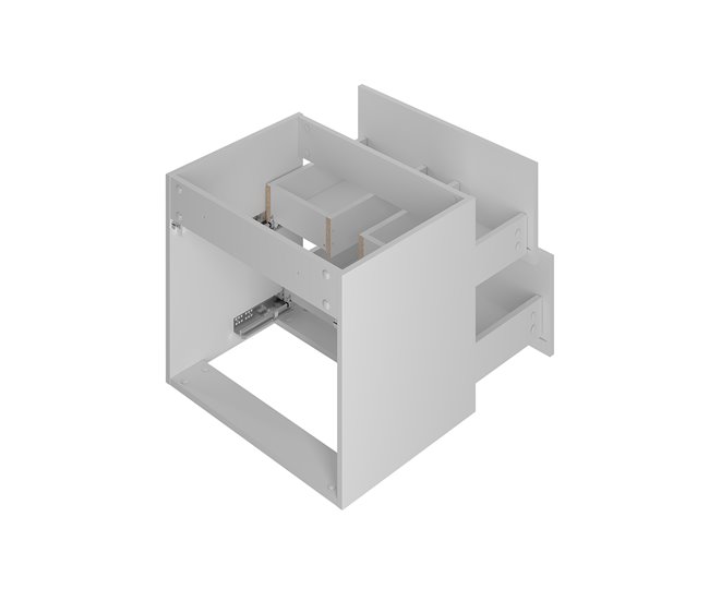 Mueble bajo lavabo 2 compartimientos encimera Teren 80 Blanco