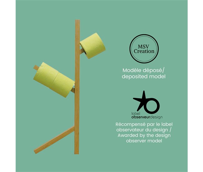 Portarrollos Msv En Forma De "Y" Madera