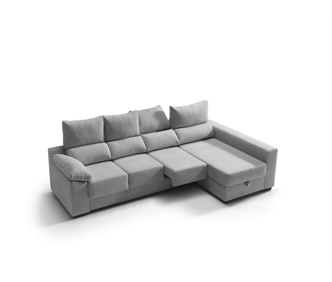 Chaise longue reversible con arcón PALA Gris Claro