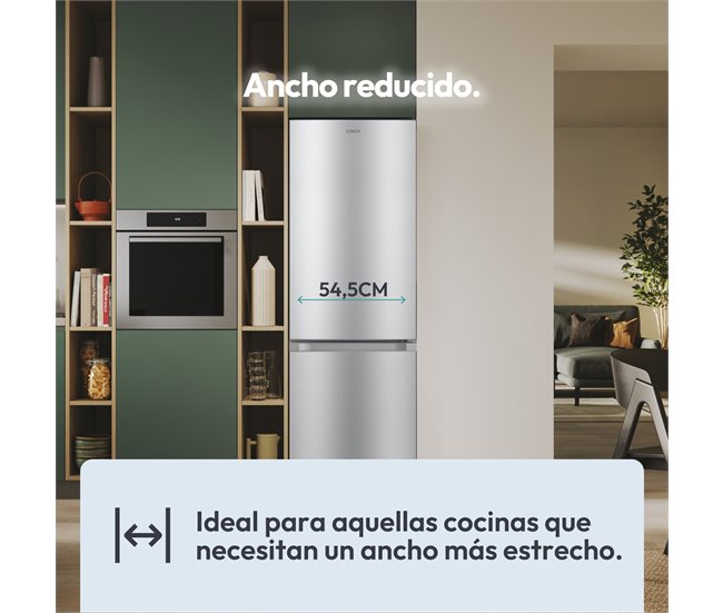 Frigorífico combi 179,4M 252L inox CANDY CCG1S 518EX Inox