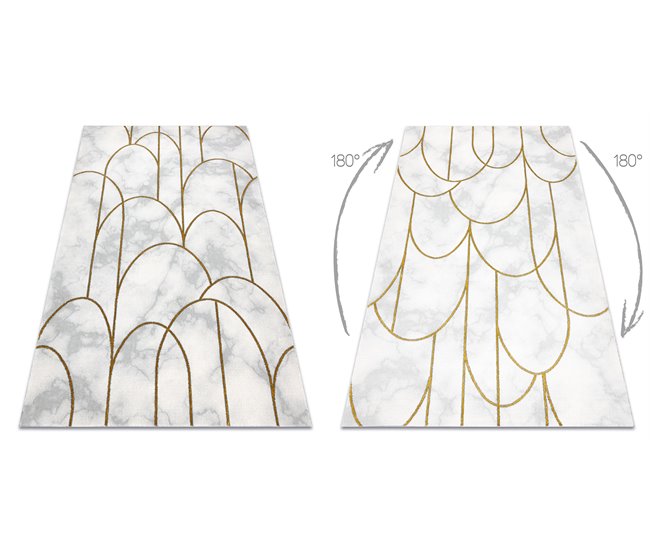 Alfombra EMERALD exclusivo 1016 glamour 200x290 Crema
