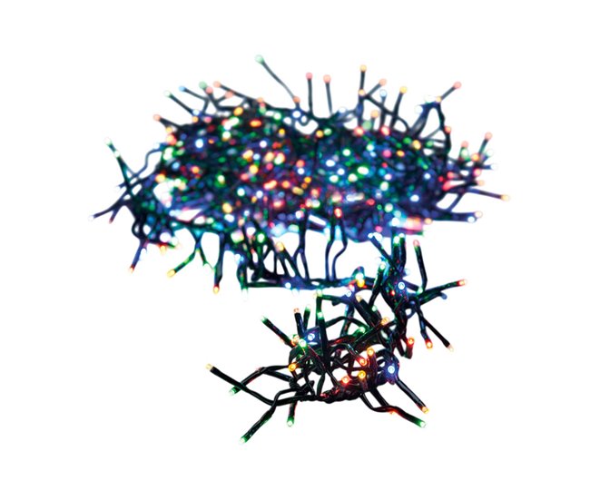 Guirnalda Clúster, 1000 luces con 8 funciones y Temporizador Multicolor