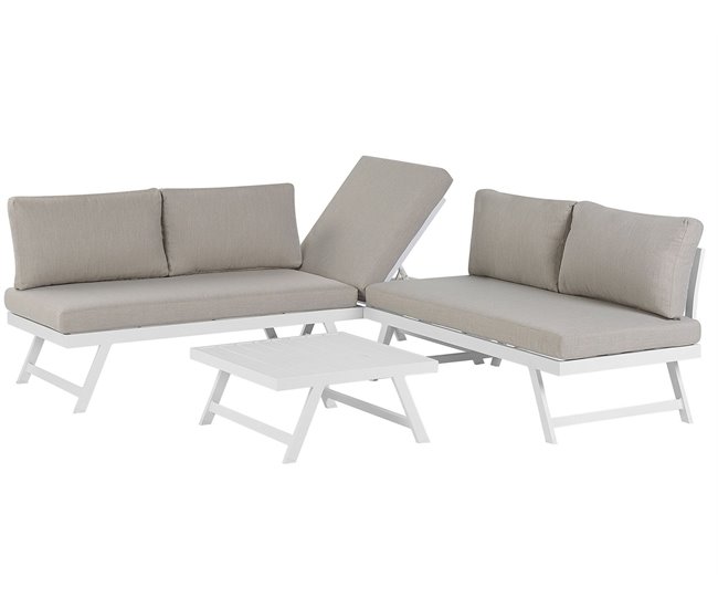 Beliani Conjunto longue COCCORINO Gris Oscuro
