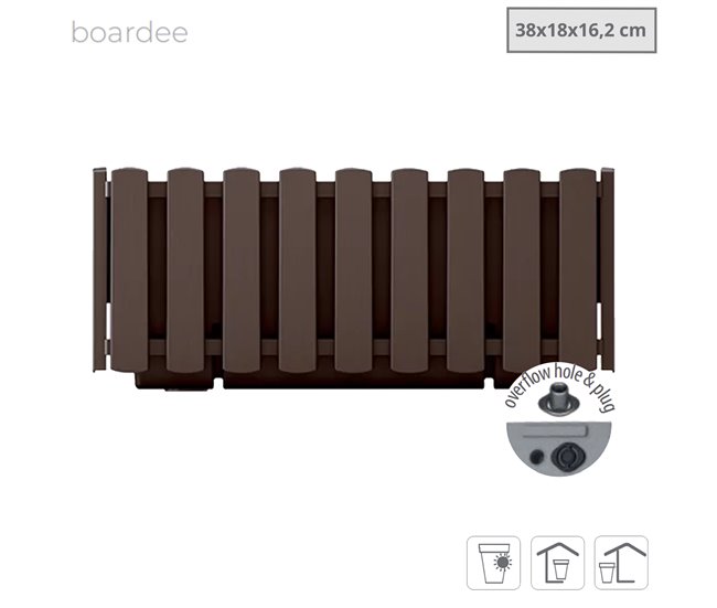 Jardinera para balcón BOARDEE FENCYCASE Marron