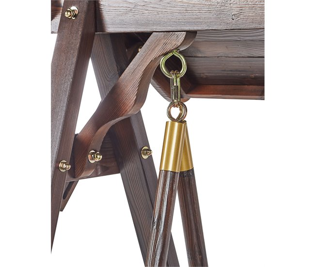 Beliani Columpio SENARICA Madera Oscura