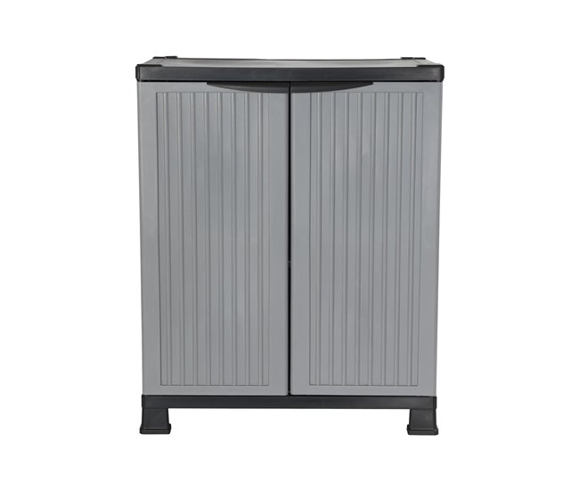 Armario de Resina Exterior Bajo con 1 Balda 7house 68 Gris