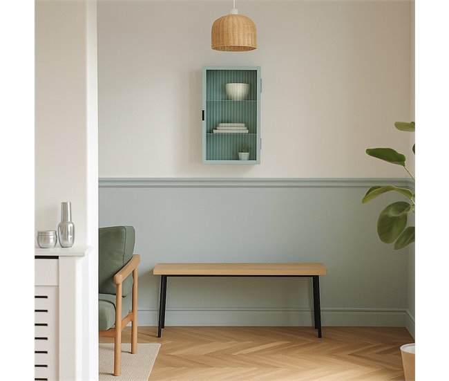 Armario de pared Zundert puerta de vidrio [en.casa] 35 Blanco