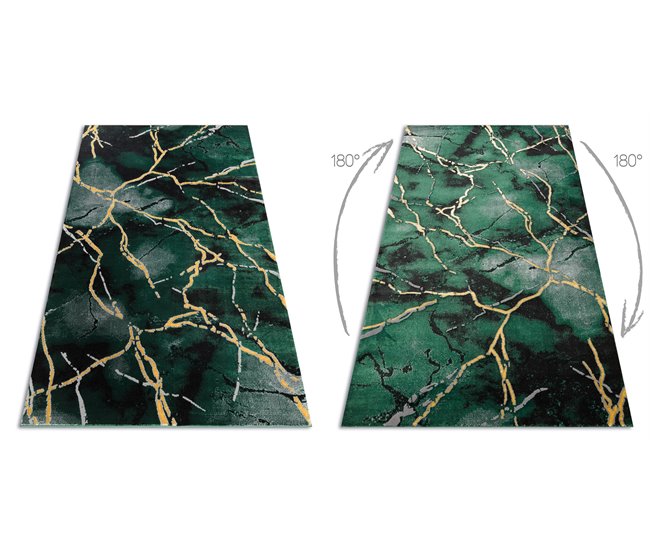 Alfombra EMERALD exclusivo 1018 glamour 80x150 Verde