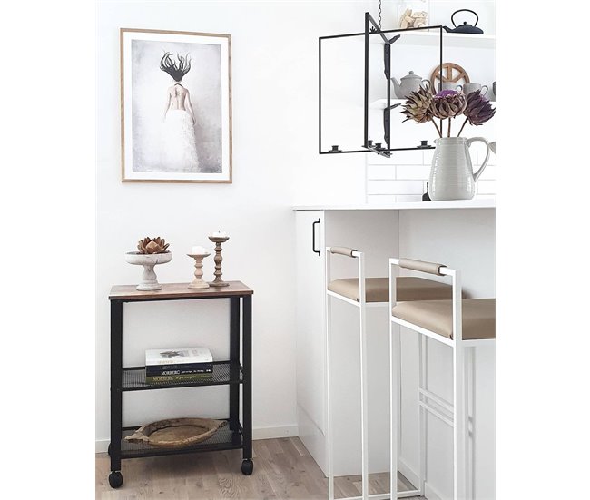 Beliani Carrito de cocina BOLZANO Negro