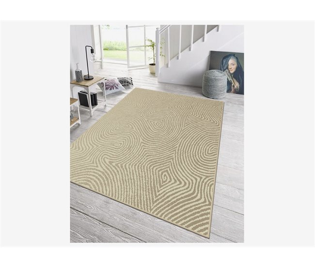 Alfombra polipropileno 150X210cm ESPIRAL Marfil