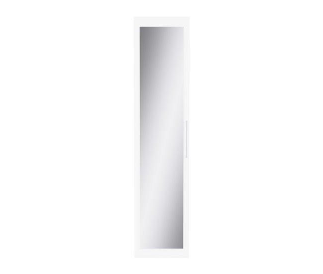 Puerta con espejo DRESSING II 218x50x1,8cm Blanco