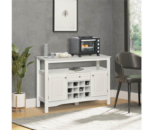 Aparador de Cocina MDF HOMCOM, hogar - cocina Blanco