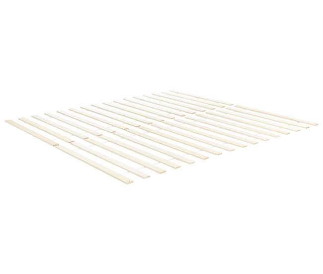 Beliani Cama con somier Madera de pino TANNAY 189x208 Blanco