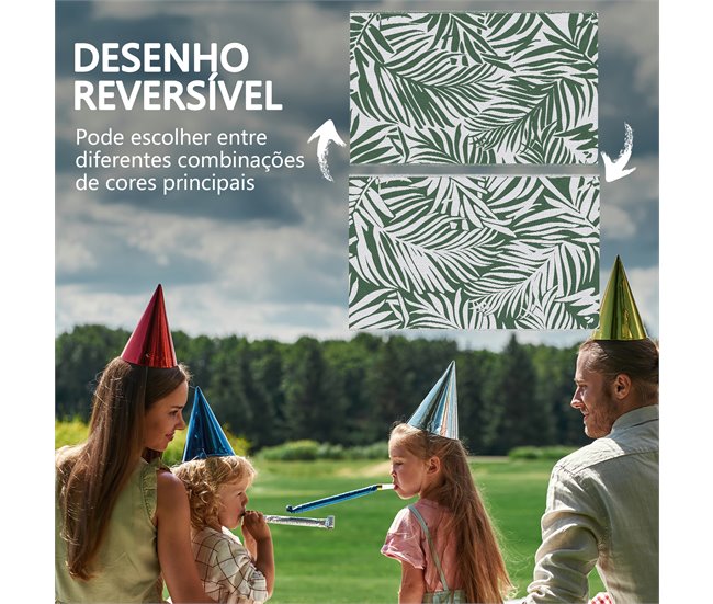 Alfombra de Exterior PP Outsunny Verde