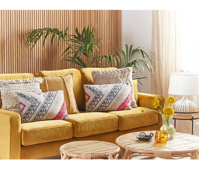 Beliani Cojín decorativo BETULA Multicolor