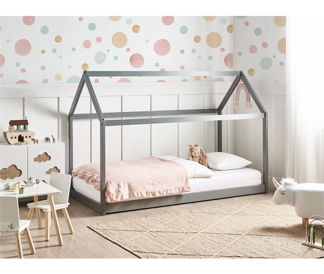 Beliani Cama infantil Madera de pino TOSSE 98x200 Blanco