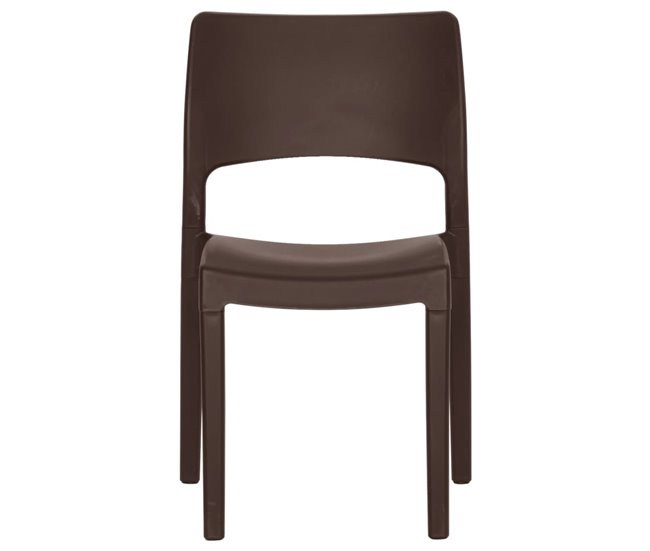 2 Sillas modernas de jardín de plástico Antracita