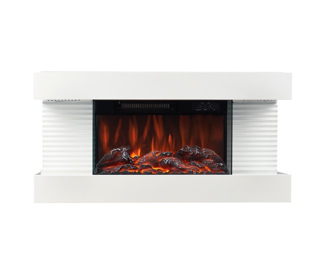 KAMINIO Eléctrica Chimenea LIZ - Chimenea Eléctrica de Pared Blanco