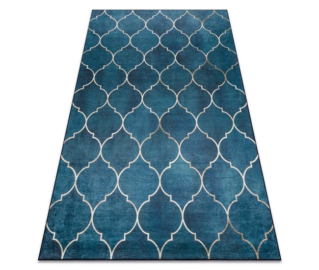Alfombra lavable ANDRE 1181 Espaldera marroquí 120x170 Azul