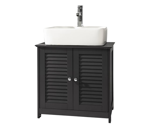 Armario para el Debajo del Lavado 2 Puertas FRG237-W SoBuy 60 Blanco