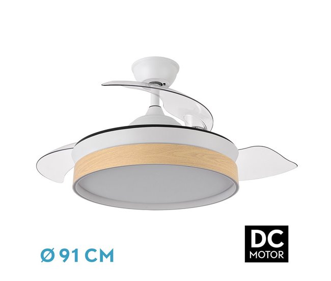 Ventilador De Techo Metal Serie Iglu Blanco
