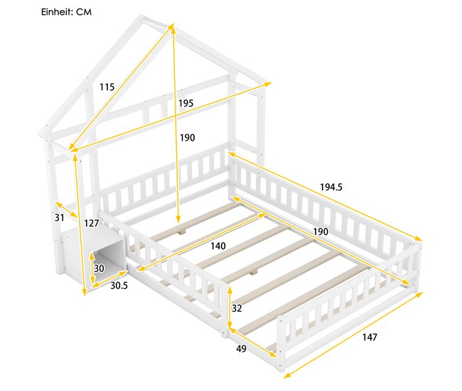 Camas de matrimonio 195x194 Blanco