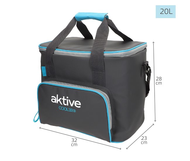 Aktive Bolsa térmica 20 litros de alto rendimiento Gris Azul