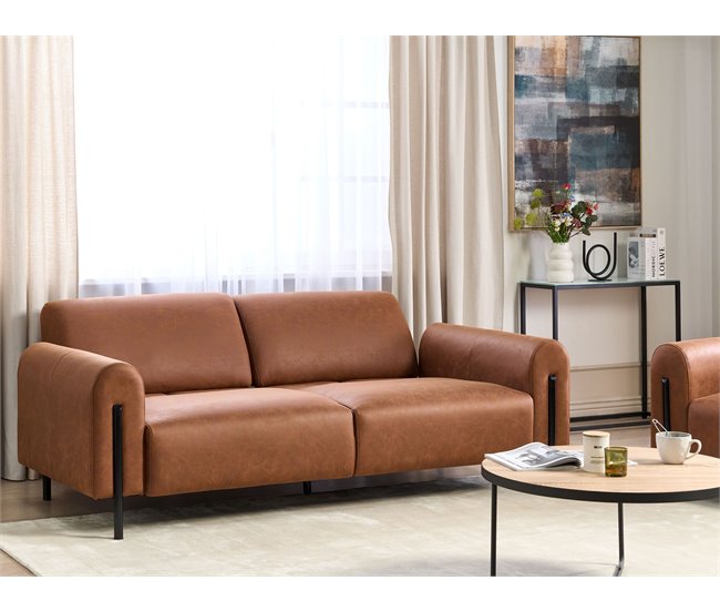 Beliani Conjunto de sofás ASKIM Dorado