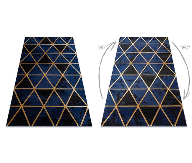 Alfombra EMERALD exclusivo 1020 glamour 180x270 Azul