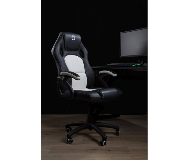 Silla de gaming MILLENNIAL Blanco/ Negro